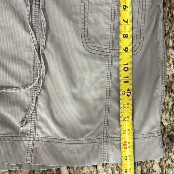 LOFT Ann Taylor Cotton Khaki Tan Y2K Cargo Mini Skirt Size 10 - Picture 9 of 9